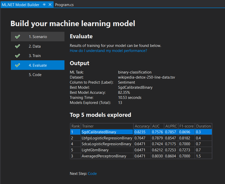ML.NET Model Builder  Machine learning in Visual Studio